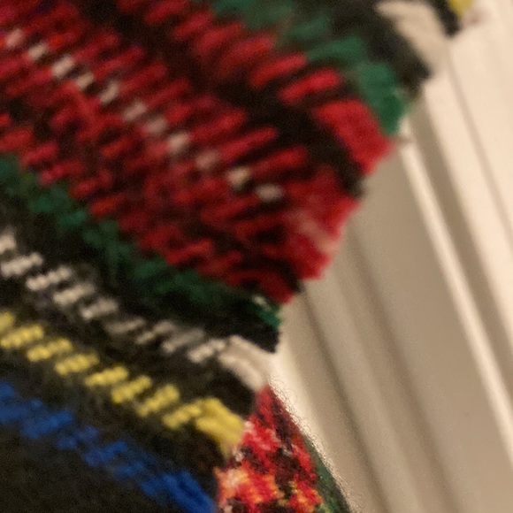 Talbots black and red plaid wrap - Picture 4 of 9